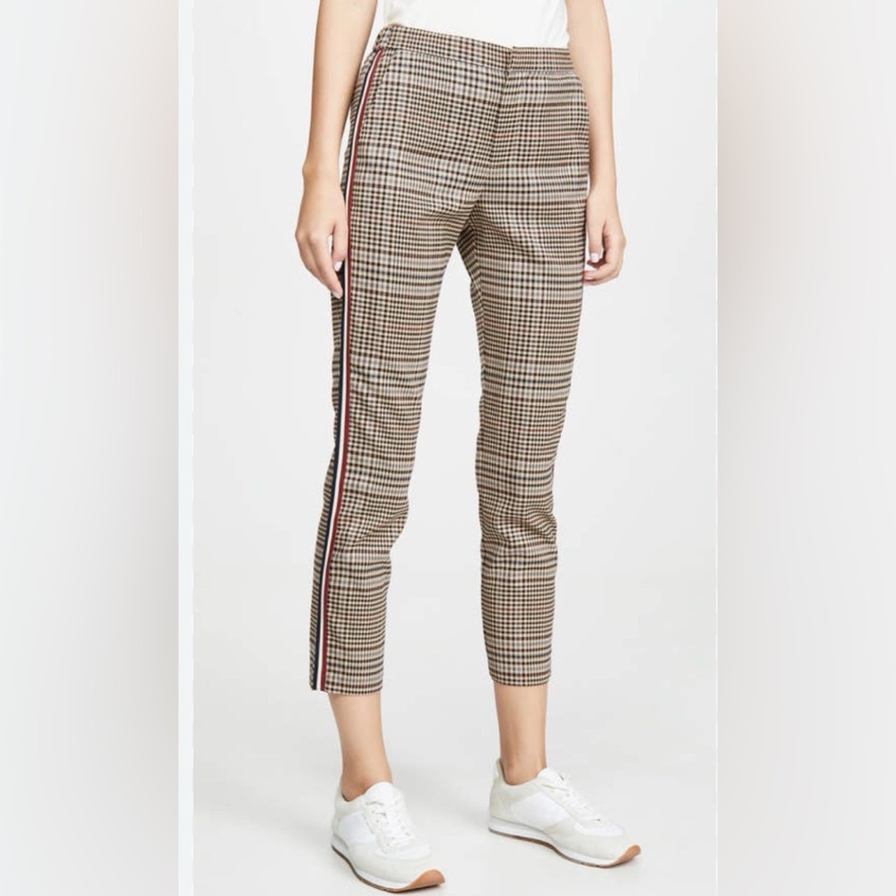 BB Dakota Cropped Straight Pants with track Stripe